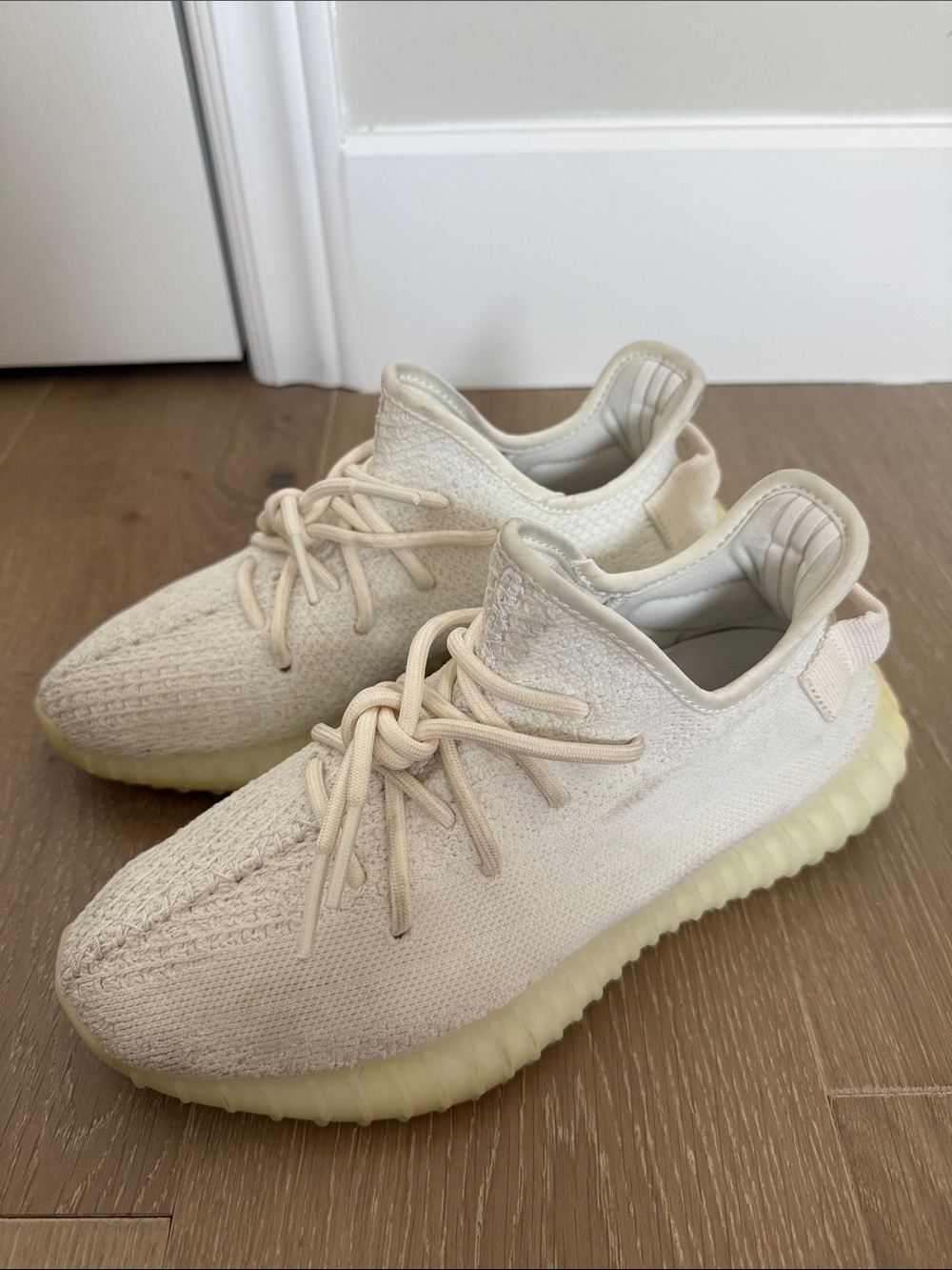 Yeezy Boost 350 V2 Cream White Knit Sneakers